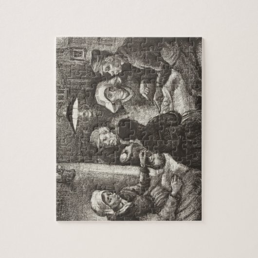 Vincent Van Gogh The Potato Eaters lithograaf Legpuzzel (Verticaal)