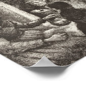 Vincent Van Gogh The Potato Eaters lithograaf Poster (Hoek)