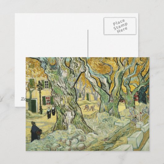 Vincent van Gogh - The Road Menders Briefkaart (Voorkant / Achterkant)