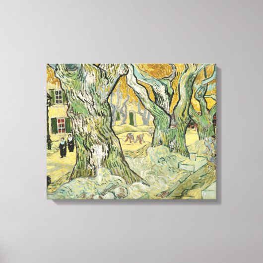 Vincent van Gogh - The Road Menders Canvas Afdruk (Voorkant)