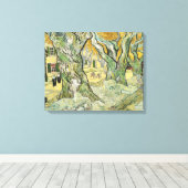 Vincent van Gogh - The Road Menders Canvas Afdruk (Insitu (Houten vloer))