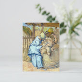 Vincent van Gogh The Sheep-Sheep-Shearer Briefkaart (Staand voorkant)
