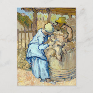 Vincent van Gogh The Sheep-Sheep-Shearer Briefkaart