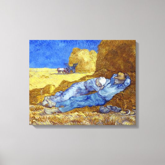 Vincent van Gogh The Siesta (na Millet) Canvas Afdruk (Voorkant)