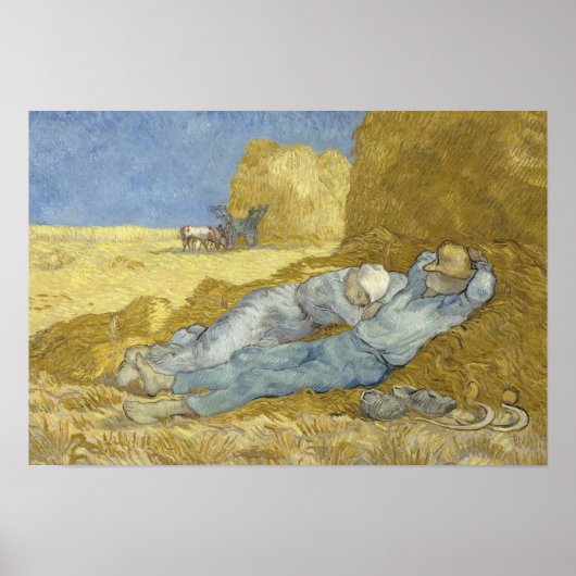 Vincent van Gogh - The Siesta (na Millet) Poster (Voorkant)