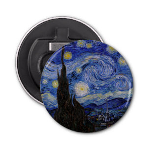 Vincent Van Gogh - The Starry night Button Flesopener