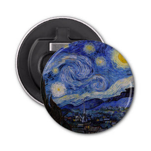 Vincent Van Gogh - The Starry night Button Flesopener