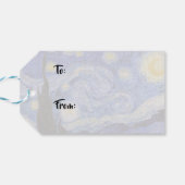 Vincent Van Gogh - The Starry night Cadeaulabel (Achterkant Horizontaal)