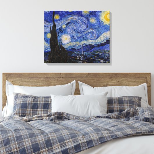 Vincent Van Gogh - The Starry night Canvas Afdruk (Insitu (Slaapkamer))