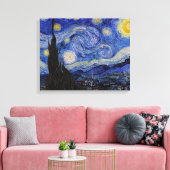 Vincent Van Gogh - The Starry night Canvas Afdruk (Insitu (Woonkamer))