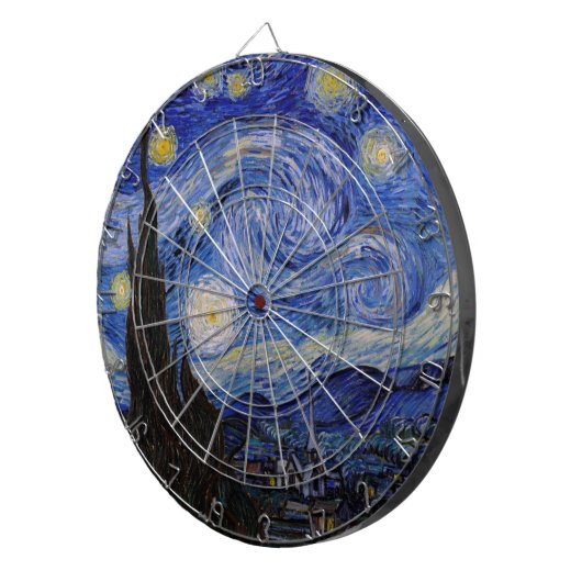 Vincent Van Gogh - The Starry night Dartbord (Voorkant Rechts)