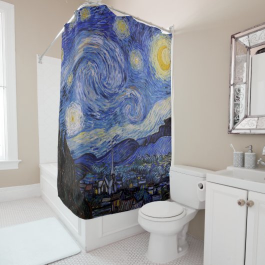 Vincent Van Gogh - The Starry night Douchegordijn (In situ)