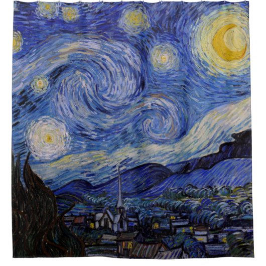 Vincent Van Gogh - The Starry night Douchegordijn (Voorkant)