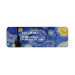 Vincent Van Gogh - The Starry night Etiket<br><div class="desc">The Starry Night / The Night Home - Vincent Van Gogh in 1889</div>