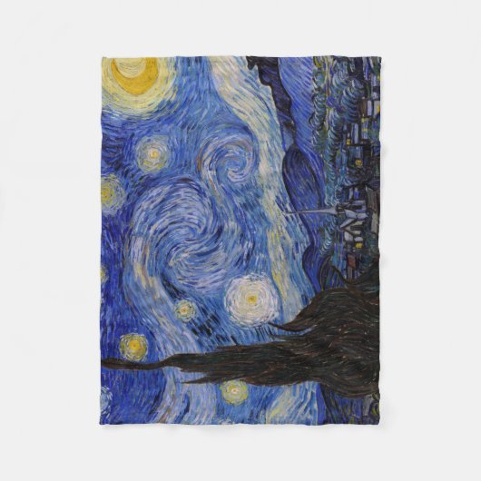 Vincent Van Gogh - The Starry night Fleece Deken (Voorkant)