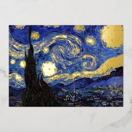 Vincent Van Gogh - The Starry night Folie Feestdagenkaart