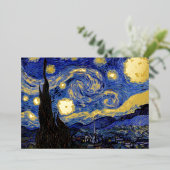 Vincent Van Gogh - The Starry night Folie Feestdagenkaart (Staand Voorkant)
