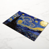 Vincent Van Gogh - The Starry night Folie Feestdagenkaart (Gedraaid)