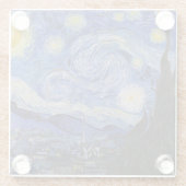 Vincent Van Gogh - The Starry night Glazen Onderzetter (Achterkant)