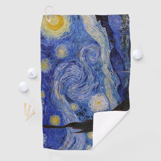 Vincent Van Gogh - The Starry night Golfhanddoek (Insitu)