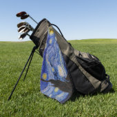 Vincent Van Gogh - The Starry night Golfhanddoek (Groen)