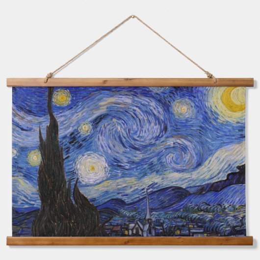 Vincent Van Gogh - The Starry night Hangend Wandkleed (Voorkant)