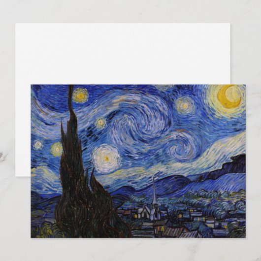 Vincent Van Gogh - The Starry night Kaart (Voorkant / Achterkant)