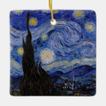 Vincent Van Gogh - The Starry night Keramisch Ornament<br><div class="desc">The Starry Night / The Night Home - Vincent Van Gogh in 1889</div>