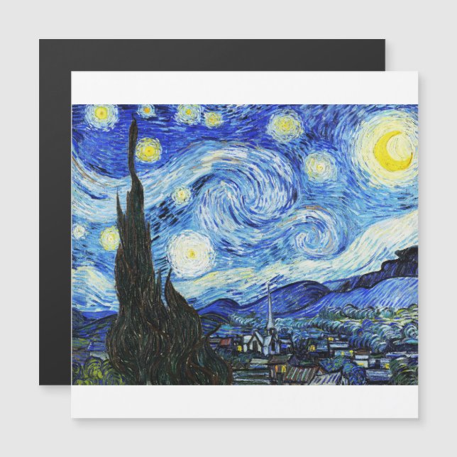 Vincent Van Gogh, The Starry Night painting (Voorkant / Achterkant)
