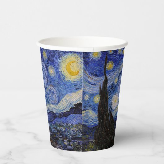 Vincent Van Gogh - The Starry night Papieren Bekers (Rechts)