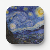 Vincent Van Gogh - The Starry night Papieren Bordje (Voorkant)