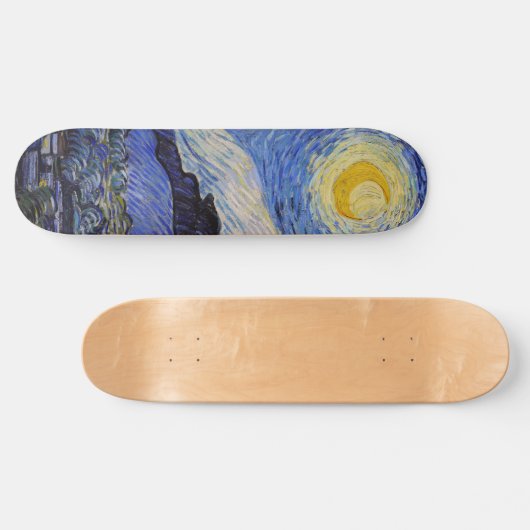 Vincent Van Gogh - The Starry night Persoonlijk Skateboard (Horizontaal)