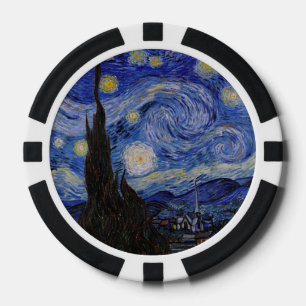 Vincent Van Gogh - The Starry night Poker Chips