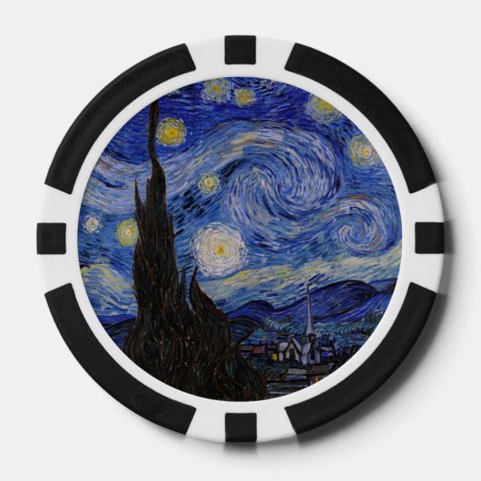 Vincent Van Gogh - The Starry night Poker Chips (Voorkant)
