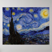 Vincent Van Gogh - The Starry night Poster (Voorkant)