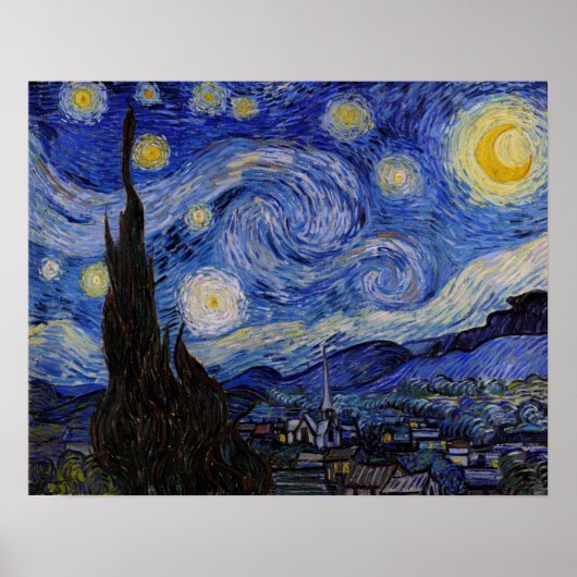 Vincent Van Gogh - The Starry night Poster (Voorkant)