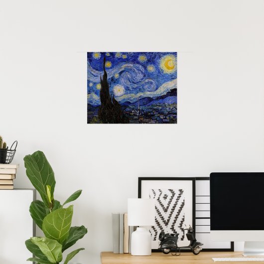 Vincent Van Gogh - The Starry night Poster (Thuiskantoor)