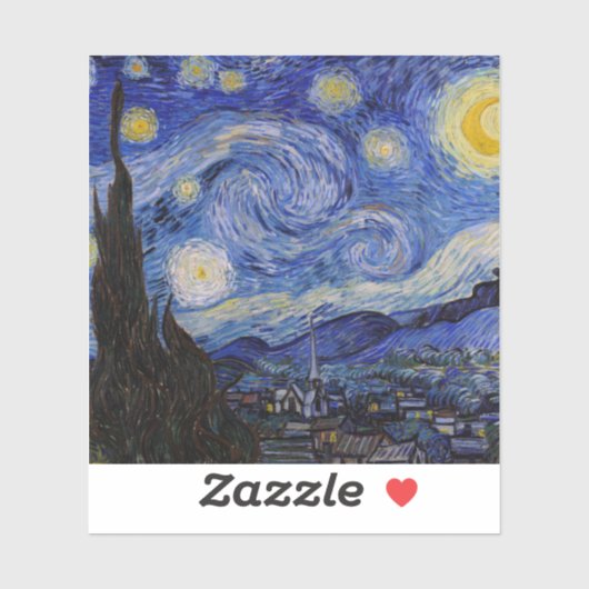 Vincent Van Gogh - The Starry night Sticker (Vel)