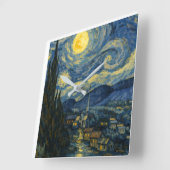 Vincent van Gogh The Starry Night Wall Clock Vierkante Klok (Hoek)