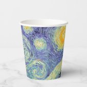 Vincent Van Gogh/ The Sterrennacht Paper Cups Papieren Bekers (Achterkant)