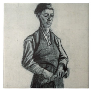 Vincent van Gogh The Young Blacksmith, 1882 Tegeltje