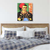 Vincent Van Gogh - The Zouave - Soldier Portrait Canvas Afdruk (Insitu (Slaapkamer))