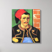 Vincent Van Gogh - The Zouave - Soldier Portrait Canvas Afdruk (Voorkant)