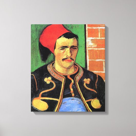 Vincent Van Gogh - The Zouave - Soldier Portrait Canvas Afdruk (Voorkant)