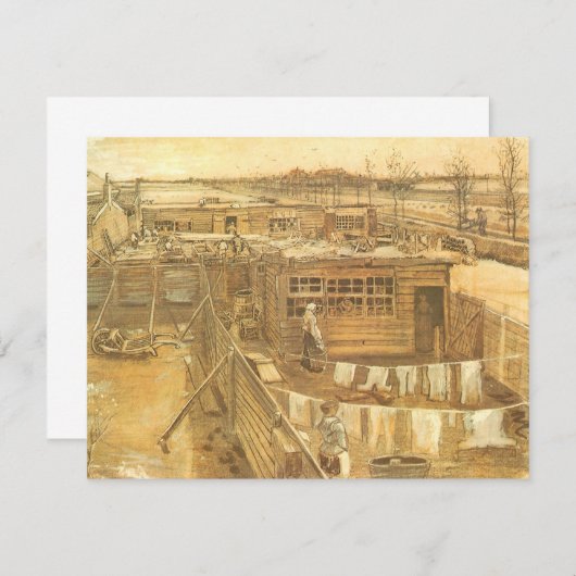 Vincent van Gogh - timmermanstuin en wasserij (Voorkant / Achterkant)