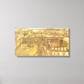 Vincent van Gogh - timmermanstuin en wasserij Canvas Afdruk (Voorkant)