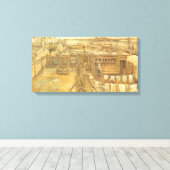 Vincent van Gogh - timmermanstuin en wasserij Canvas Afdruk (Insitu (Houten vloer))