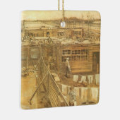 Vincent van Gogh - timmermanstuin en wasserij Keramisch Ornament (Rechts)