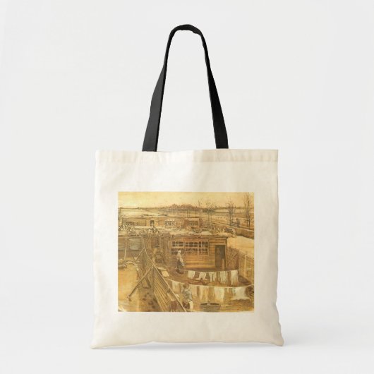 Vincent van Gogh - timmermanstuin en wasserij Tote Bag (Voorkant)