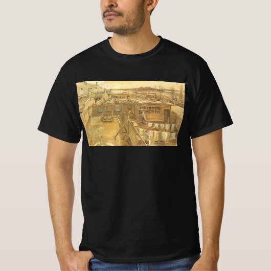 Vincent van Gogh - Timmerwerf en Was T-shirt (Voorkant)
